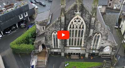 drone-over-church